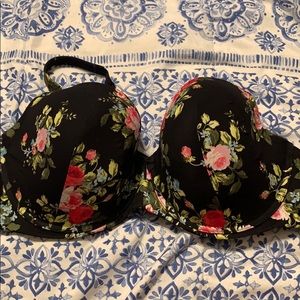 Torrid Curve black and floral bra